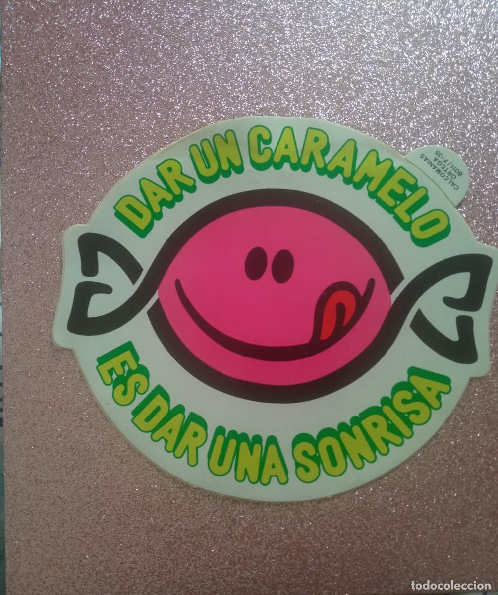 Vintage: Pegatina colecci&oacute;n a&ntilde;os 80 caramelo