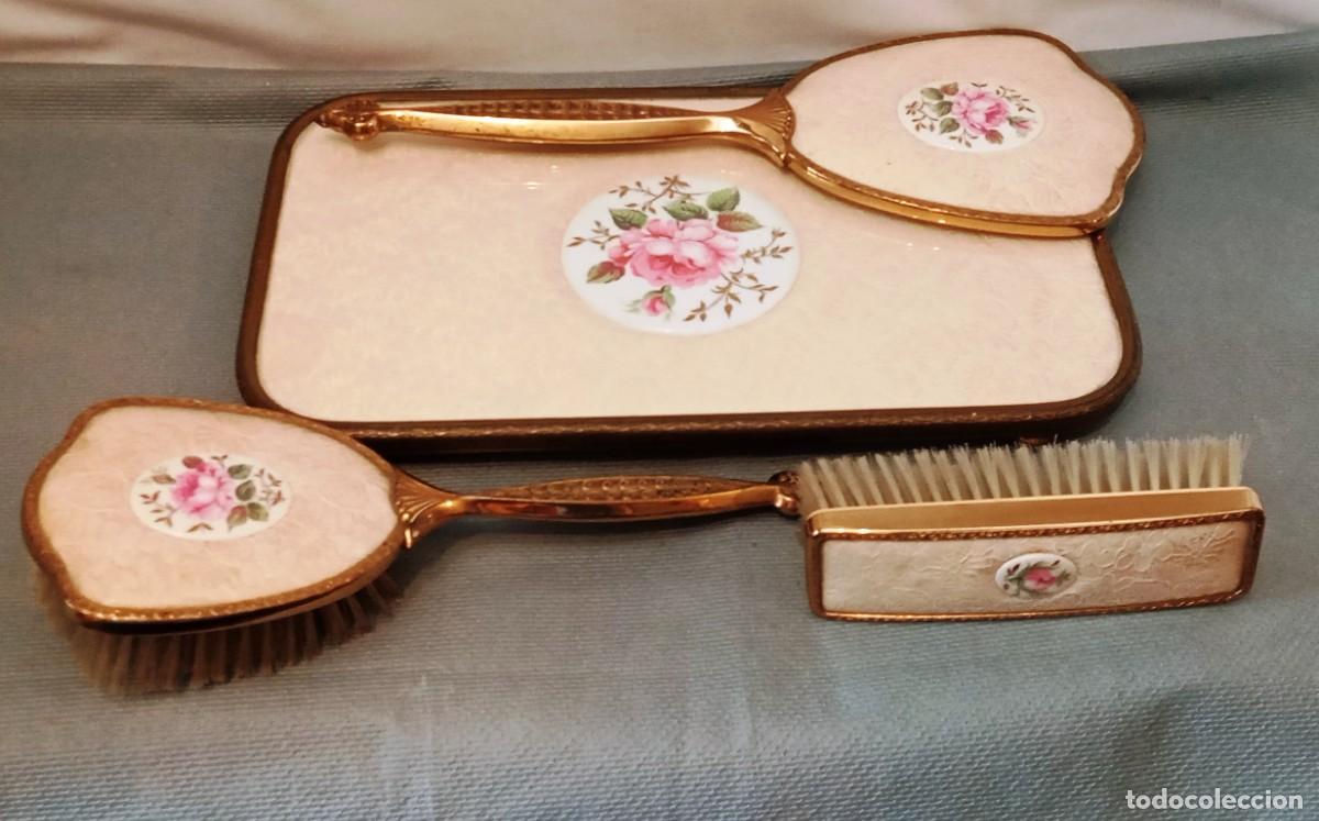 Vintage: Juego Tocador Vintage Lissco. Elegante juego de tocador vintage de la marca Lissco