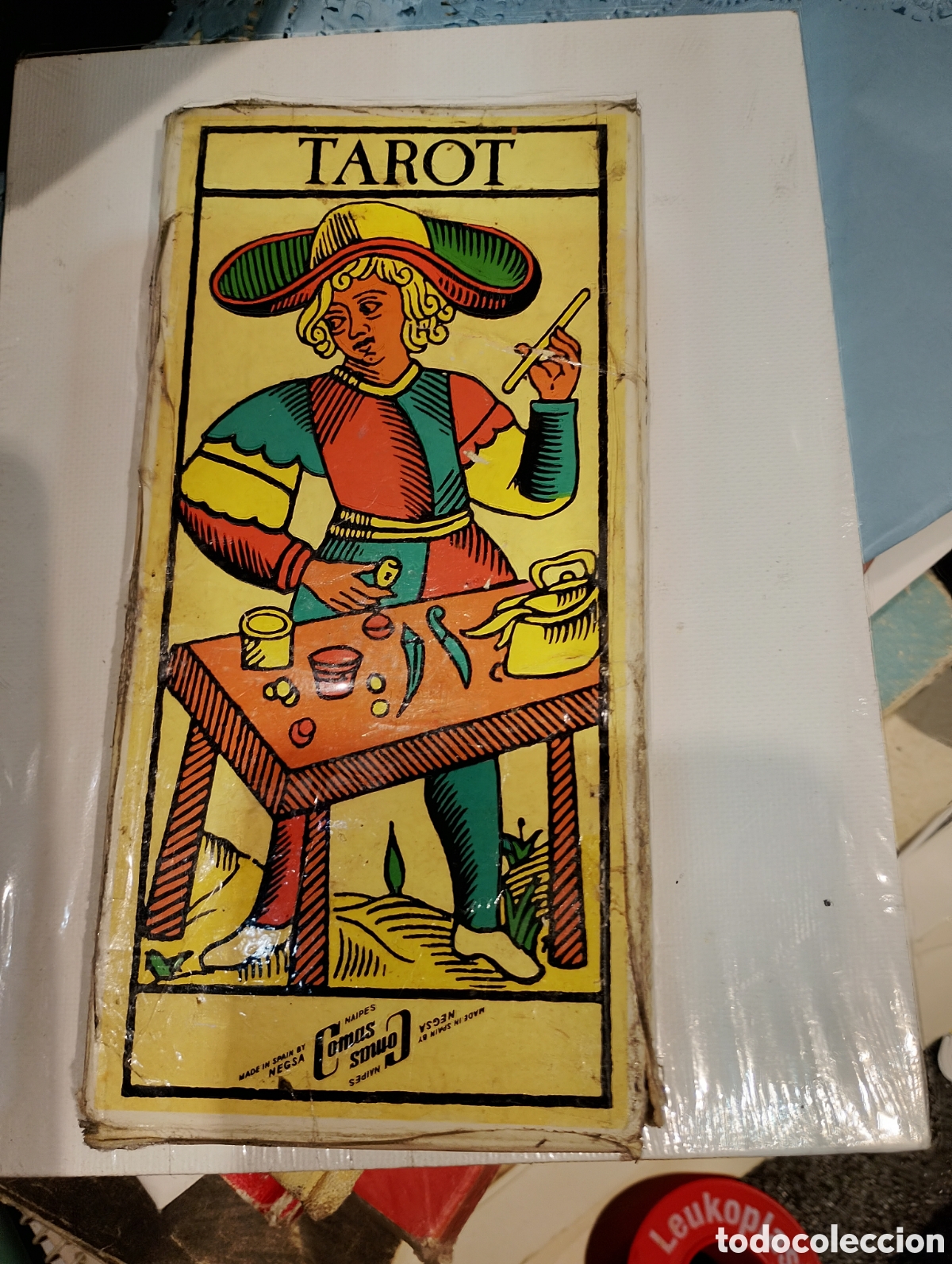 Vintage: Baraja antigua.TAROT DE MARSELLA NAIPES COMAS -22 ARCANOS MAYORES-.ED BILINGUE A&Ntilde;OS COMPLETA26CARTAS