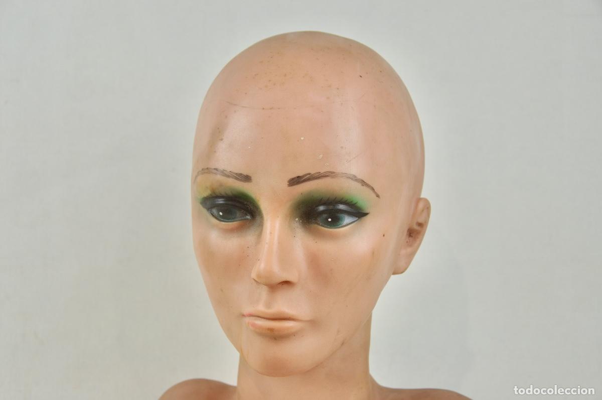 Vintage: Cabeza de maniqu&iacute; en goma - Foto 2