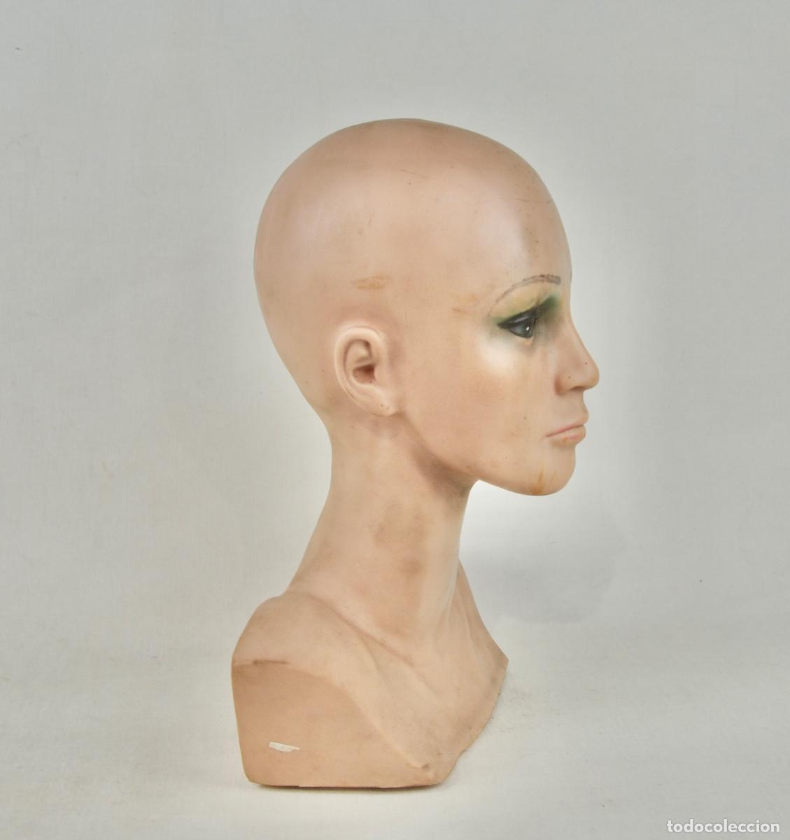 Vintage: Cabeza de maniqu&iacute; en goma - Foto 5