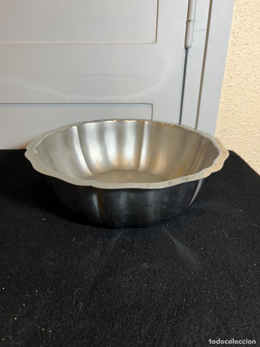 Vintage: Frutero vintage met&aacute;lico centro de mesa aluminio alpaca Mid Century a&ntilde;os 50 60 70 retro