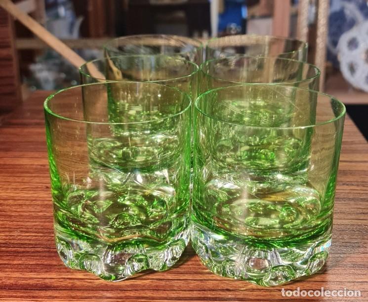 Vintage: 6 Vasos whisky verdes