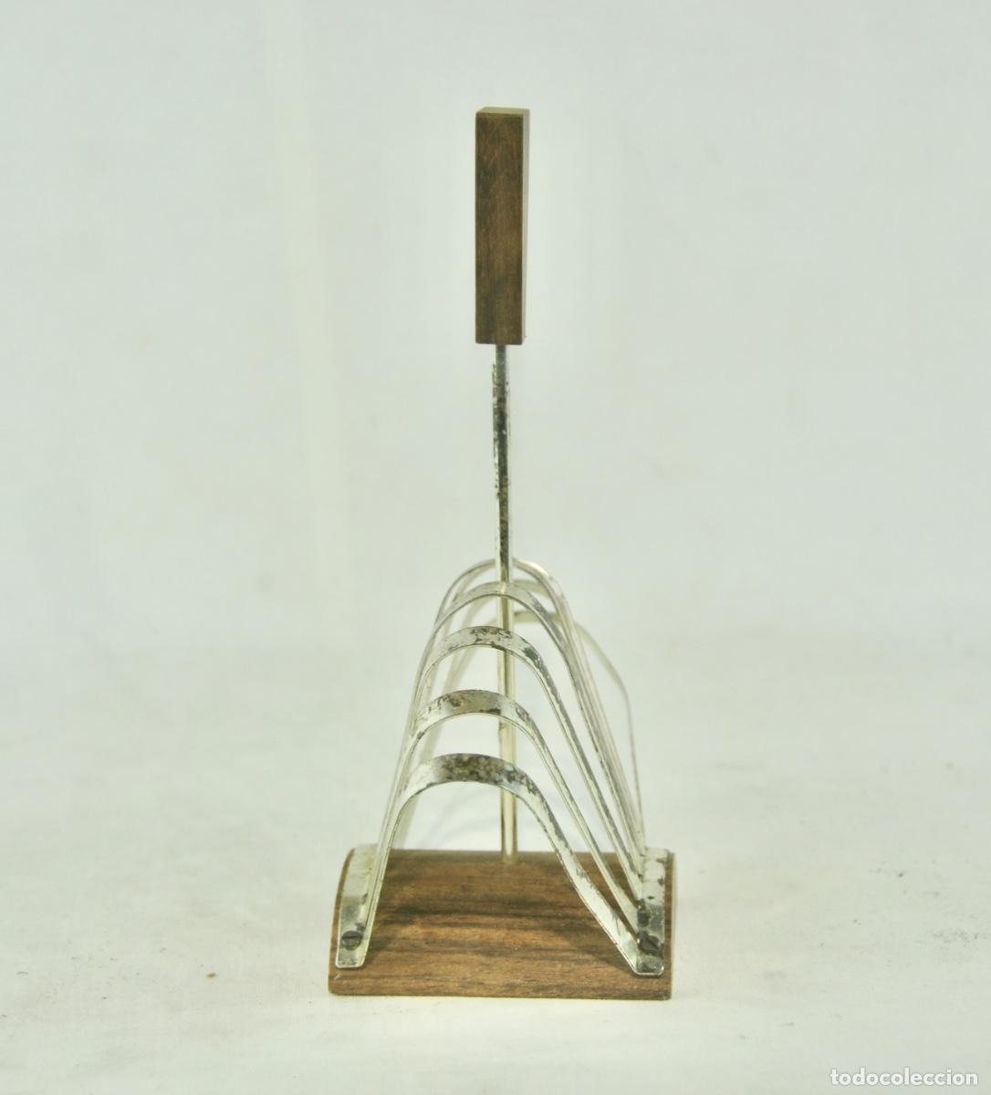 Vintage: Servilletero en metal y madera - Foto 4