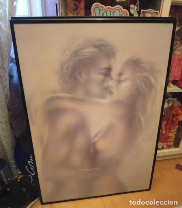 Vintage: CUADRO GRANDE PAREJA AMANTES VINTAGE A&Ntilde;OS 80 - 90