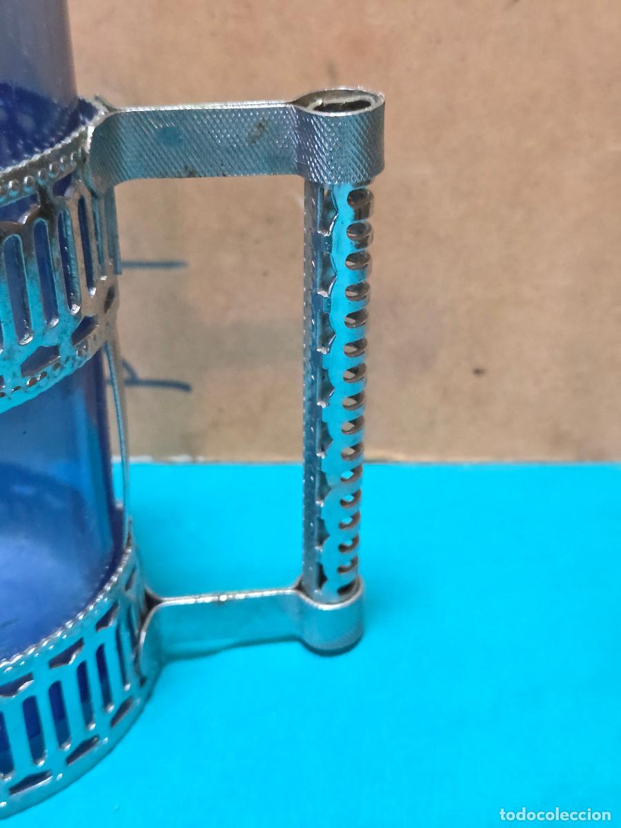 Vintage: jarra de cristal y calamina - Foto 4
