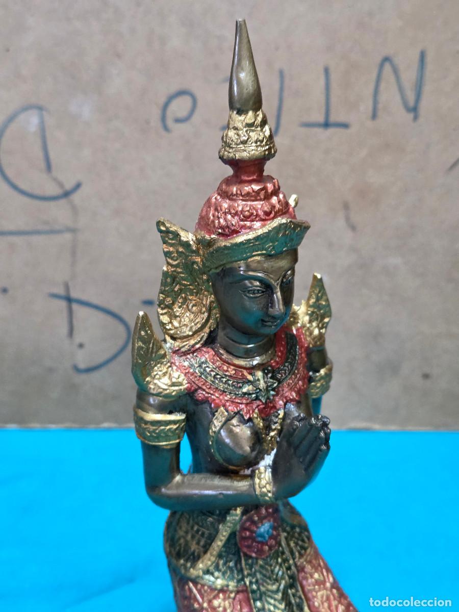 Vintage: figura indu de bronce - Foto 2