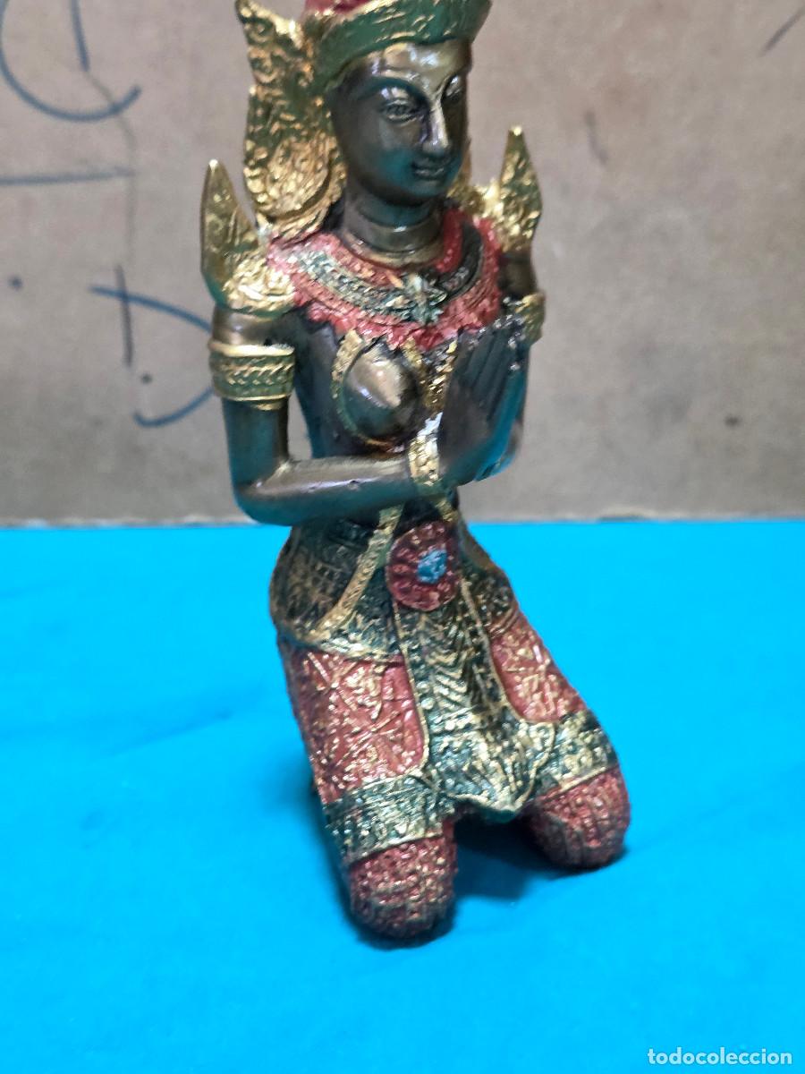 Vintage: figura indu de bronce - Foto 3