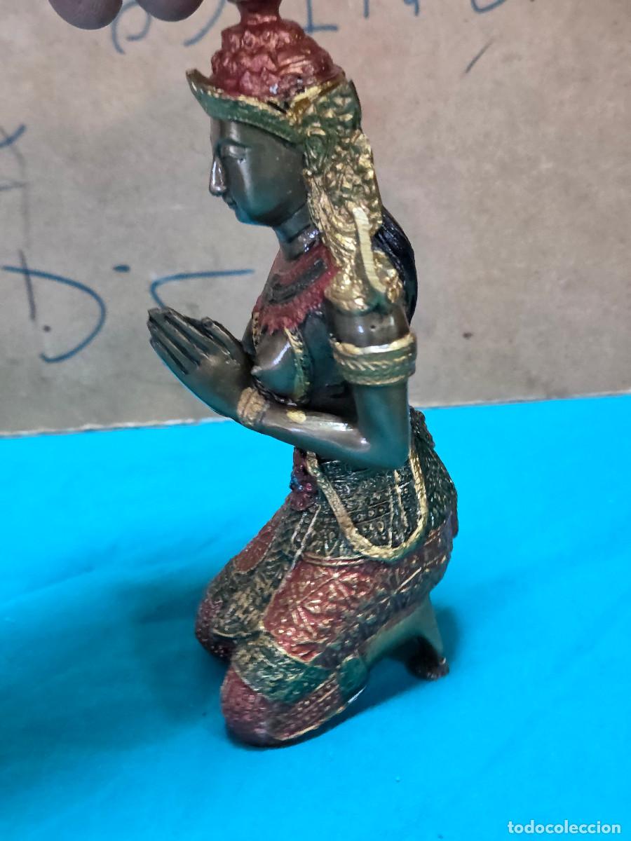 Vintage: figura indu de bronce - Foto 5