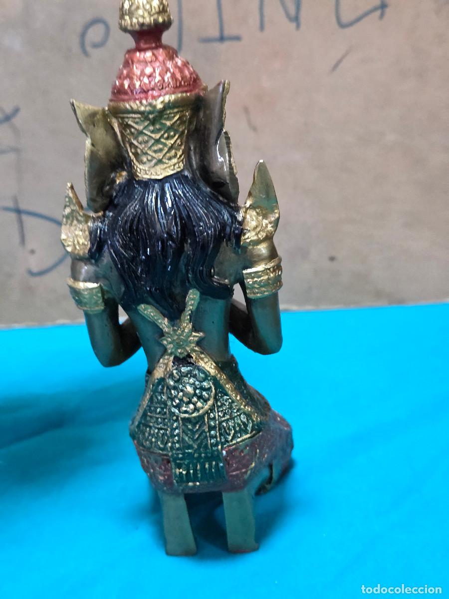 Vintage: figura indu de bronce - Foto 6