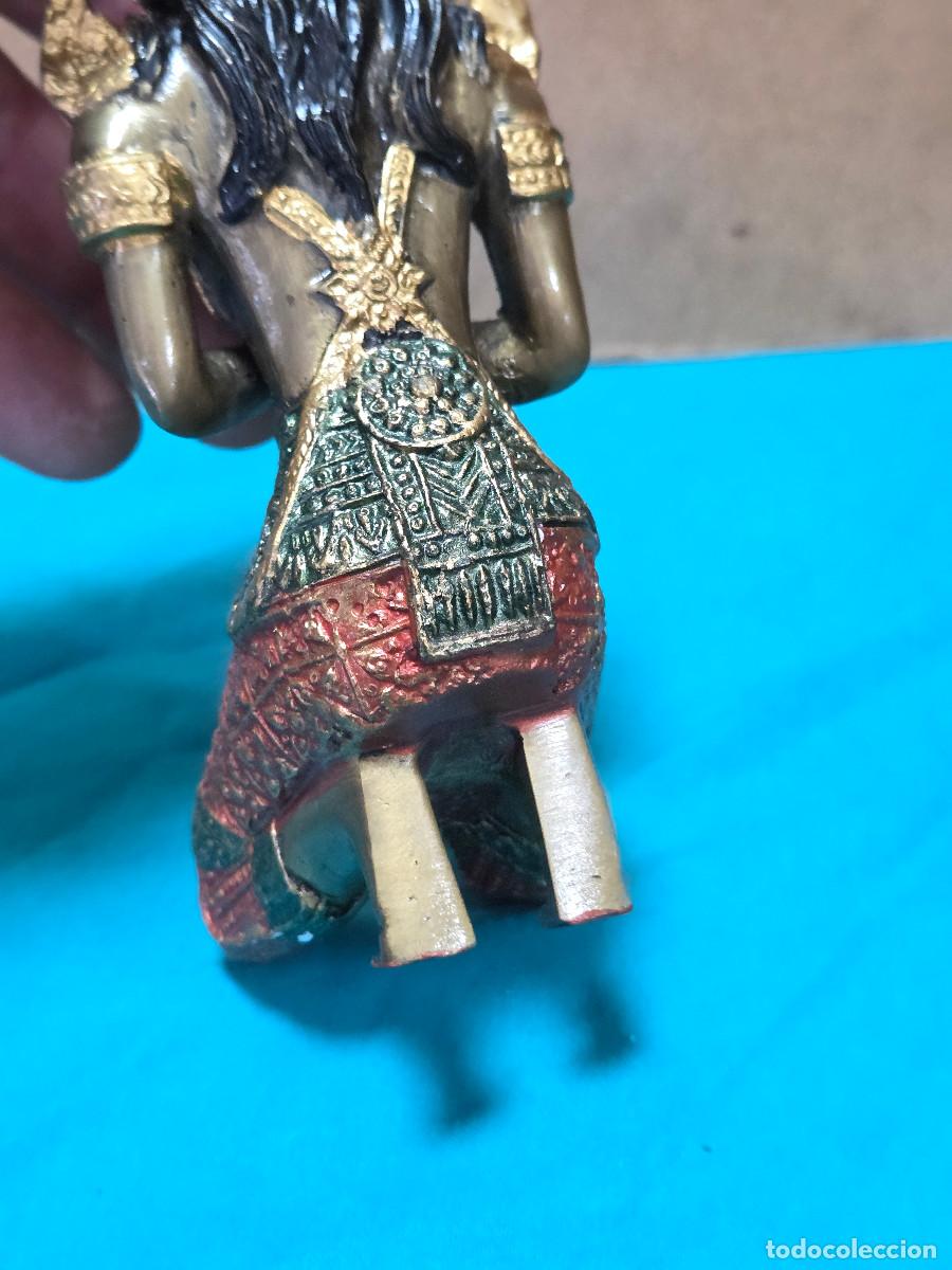 Vintage: figura indu de bronce - Foto 8