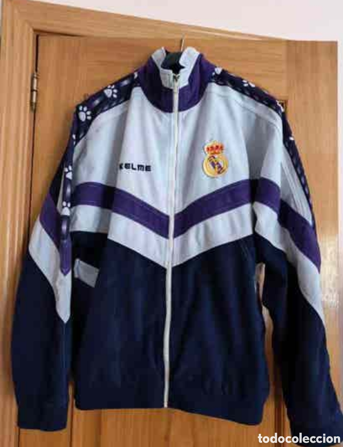 Vintage: Chaqueta vintage Real Madrid Kelme a&ntilde;os 90 &ndash; etapa Supercopa 1993 / colecci&oacute;n f&uacute;tbol