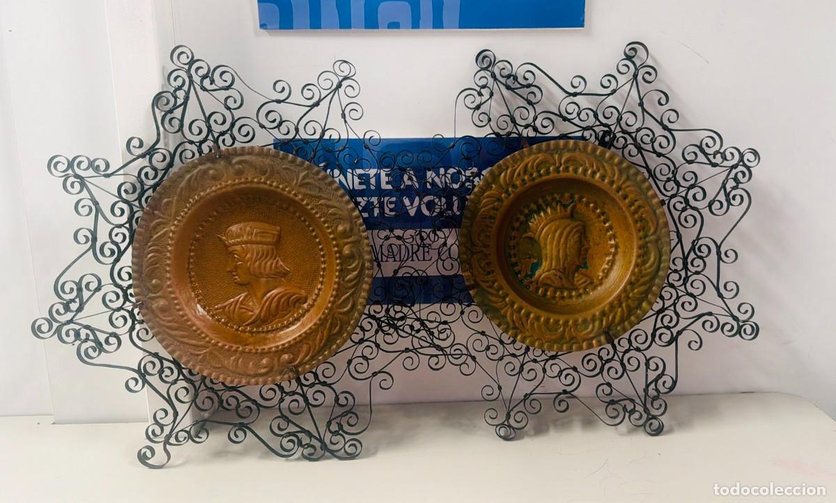 Vintage: Platos decorativos vintage cobre y hierro