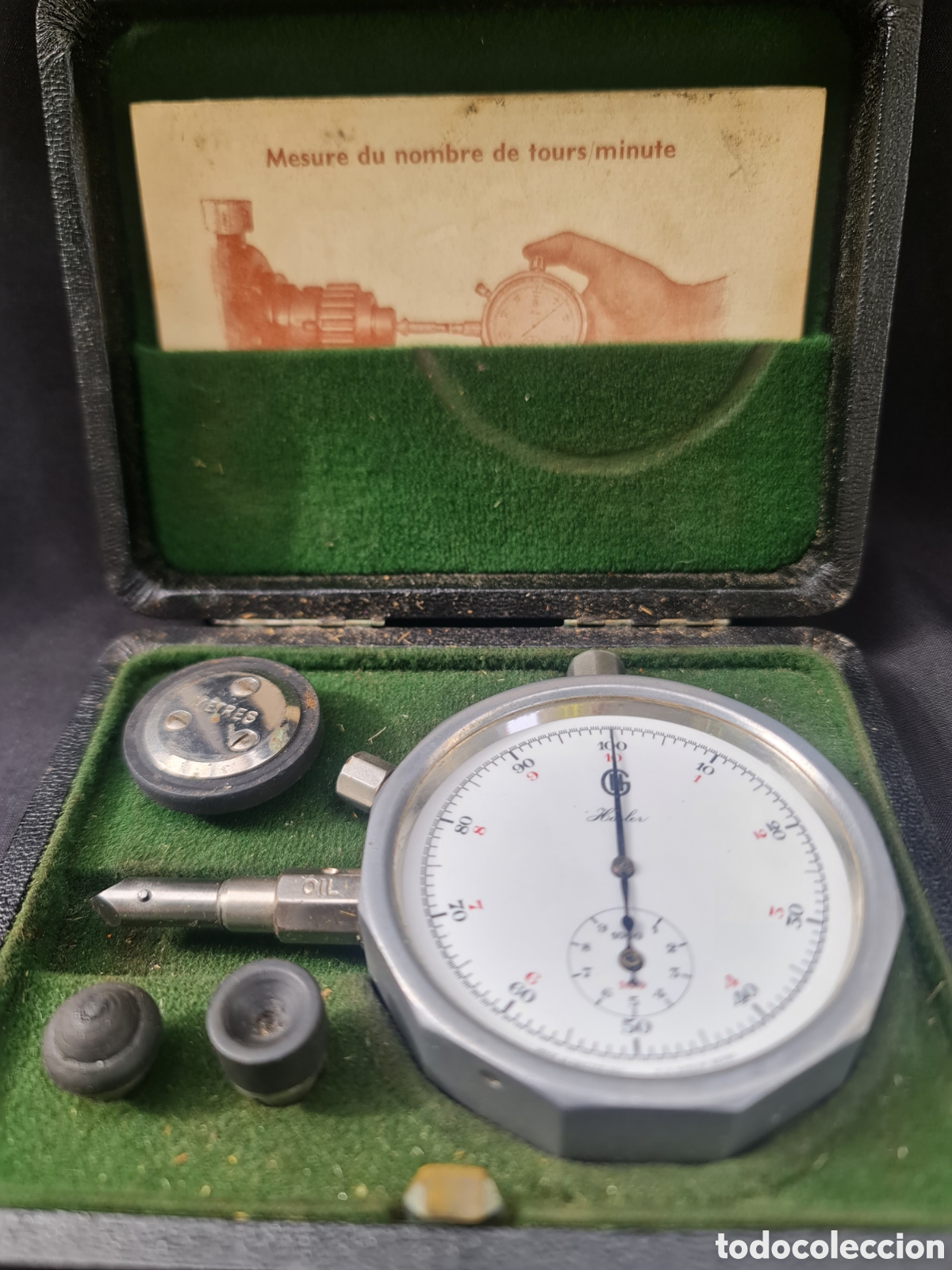 Vintage: Tac&oacute;metro Suizo Hasler Bern - Indicador de Velocidad Vintage con Estuche y Accesorios Originales