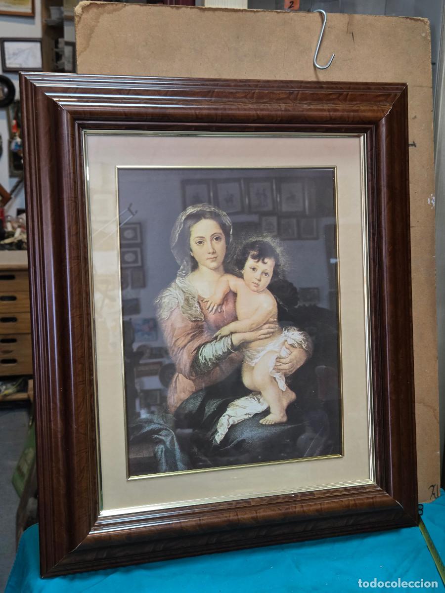 Vintage: cuadro con lamina religiosa