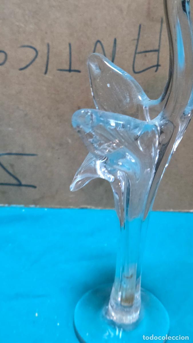 Vintage: florero de cristal figura - Foto 3