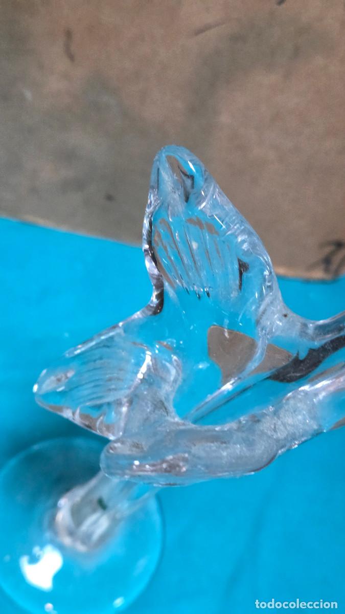Vintage: florero de cristal figura - Foto 4