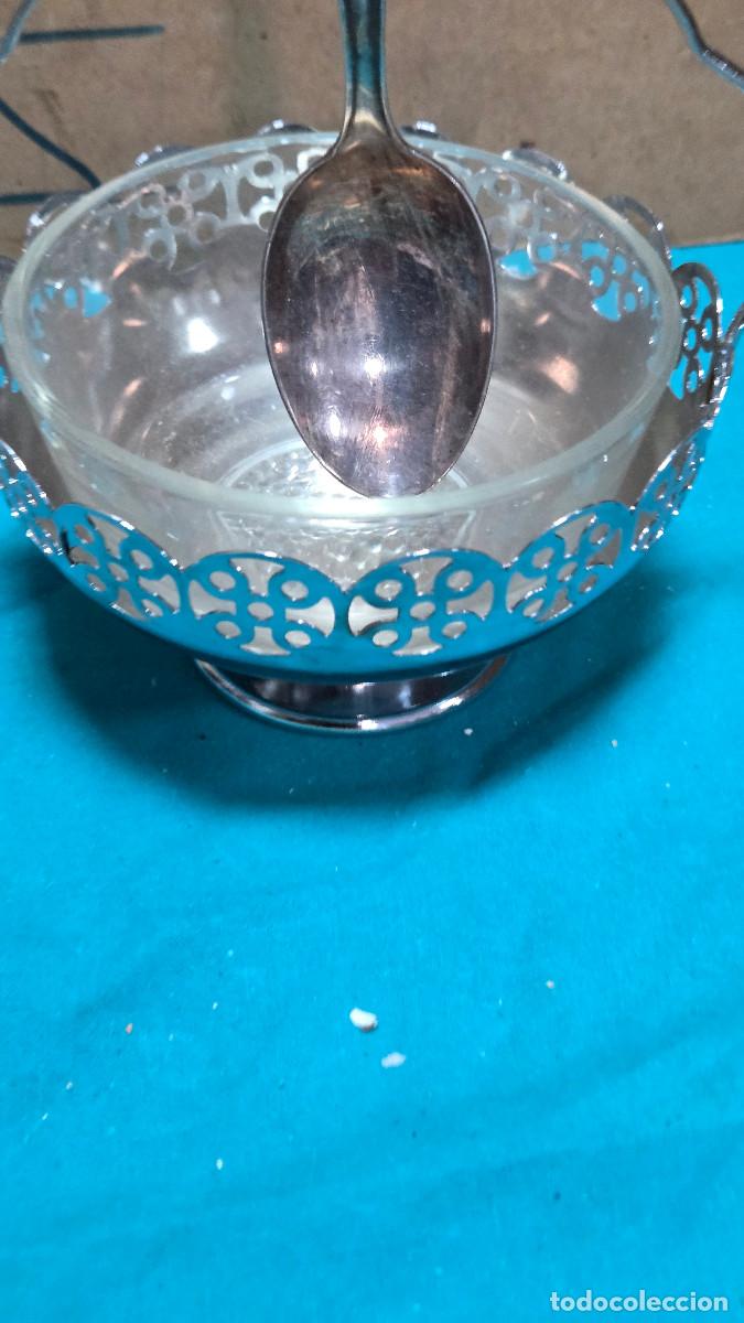 Vintage: azucarero de acero y cristal - Foto 2