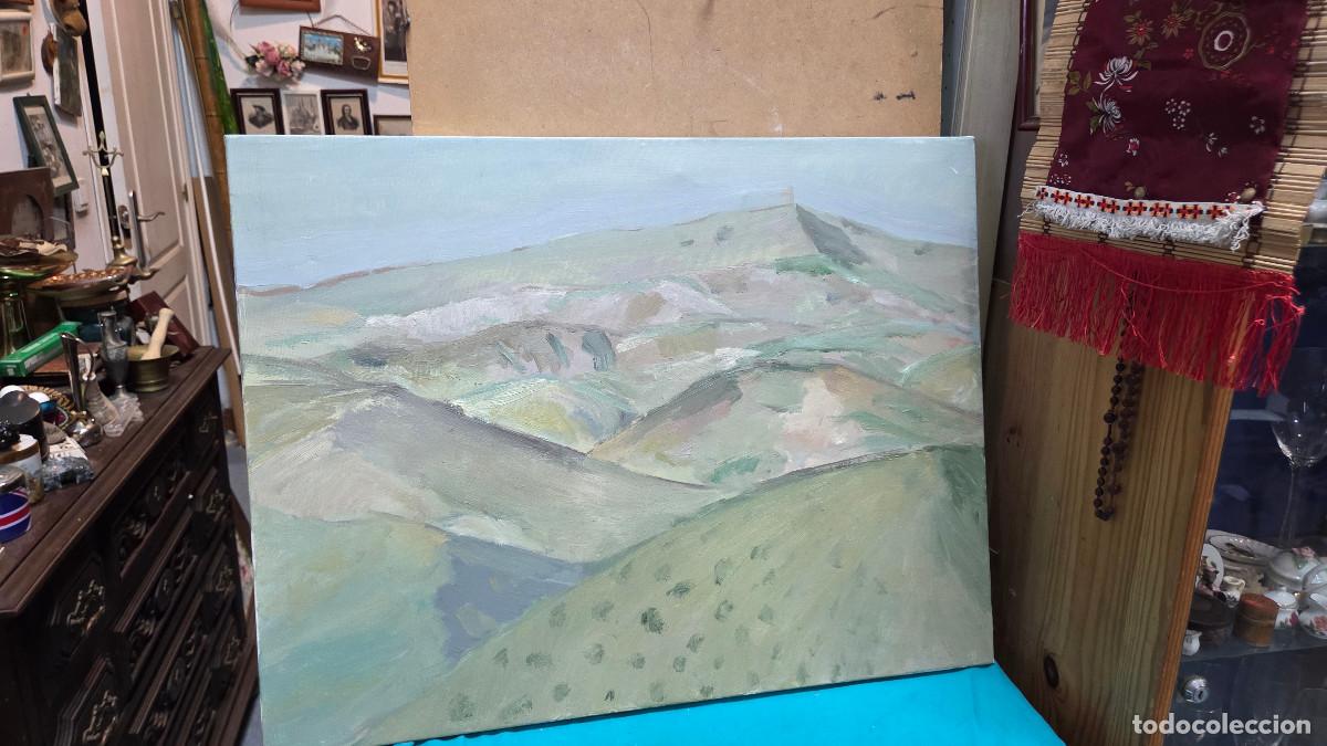 Vintage: lienzo de pintura sin acabar