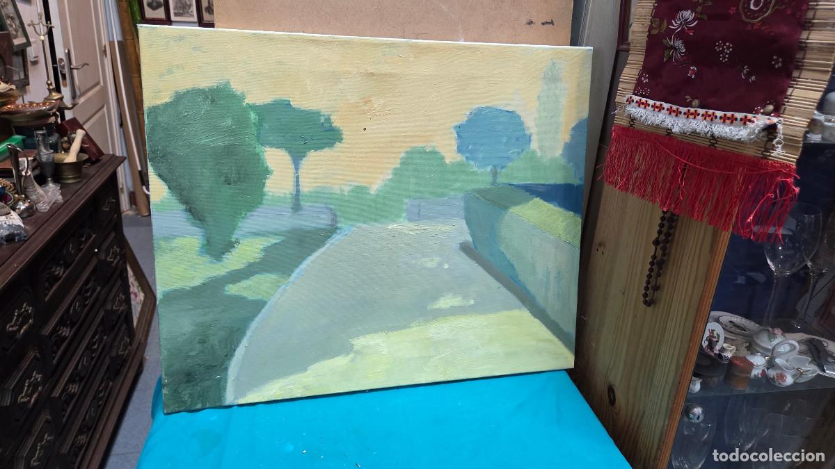 Vintage: lienzo de pintura sin acabar