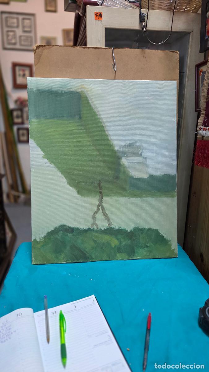Vintage: lienzo de pintura sin acabar