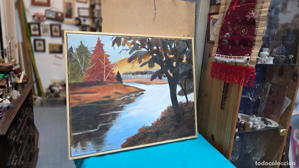 Vintage: lienzo de pintura sin acabar