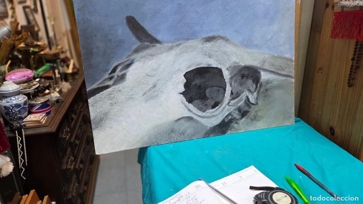 Vintage: table con pintura al oleo sin acabar - Foto 3