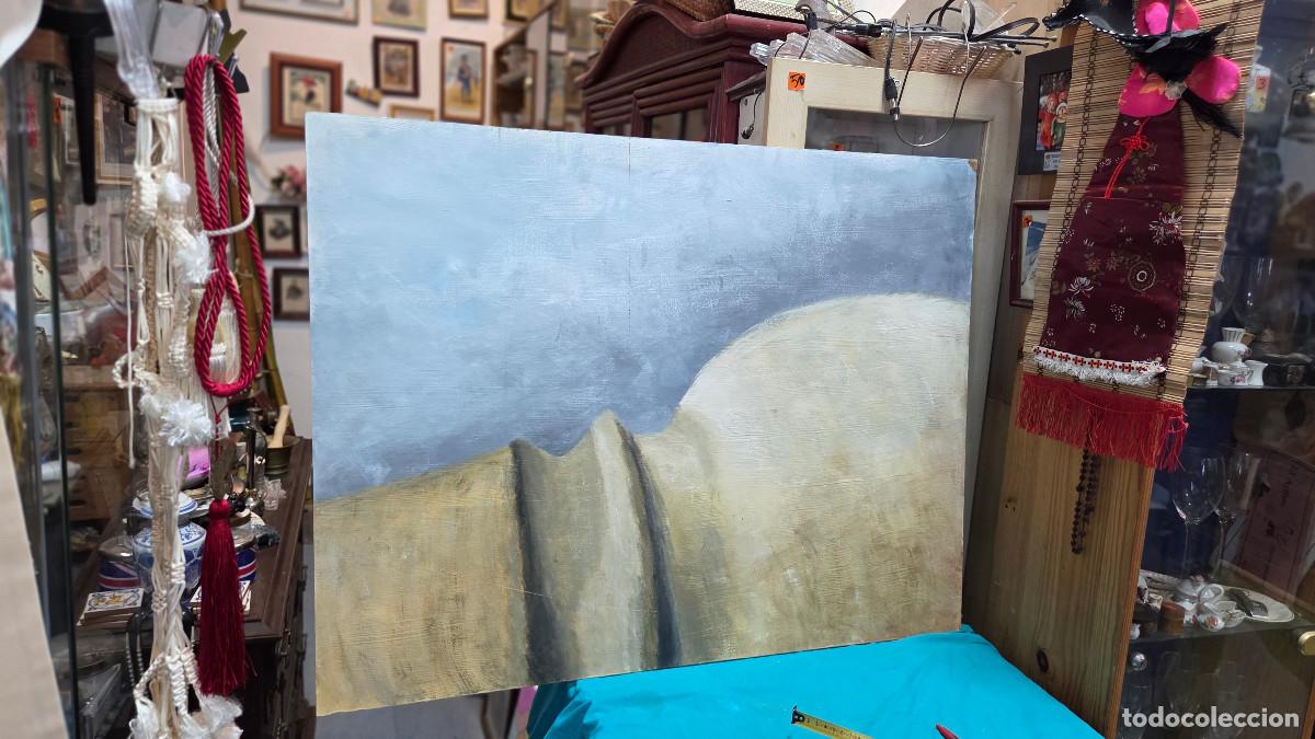 Vintage: table con pintura al oleo sin acabar