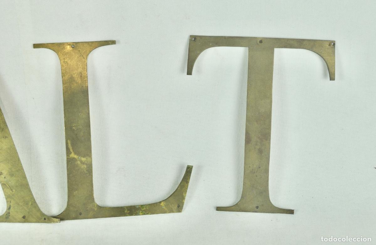 Vintage: 3 Letras A, L, T en lat&oacute;n planas - Foto 3