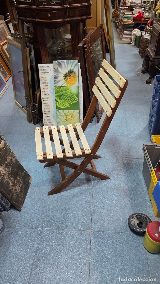 Vintage: silla antigua pegable madera - Foto 3