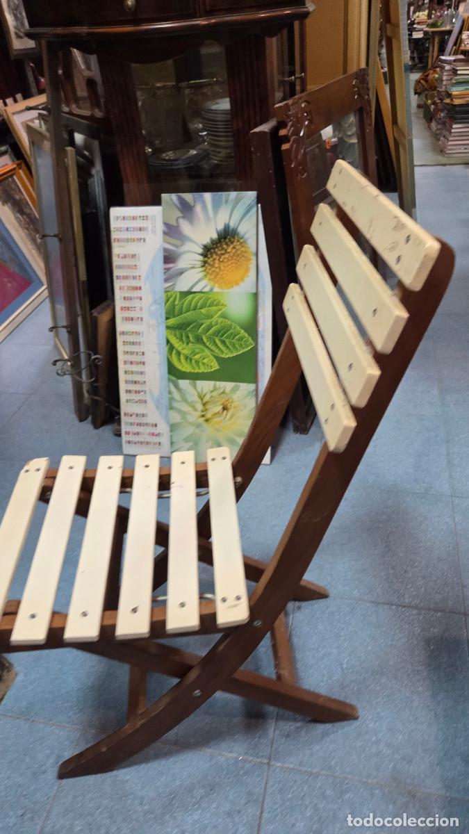 Vintage: silla antigua pegable madera - Foto 4
