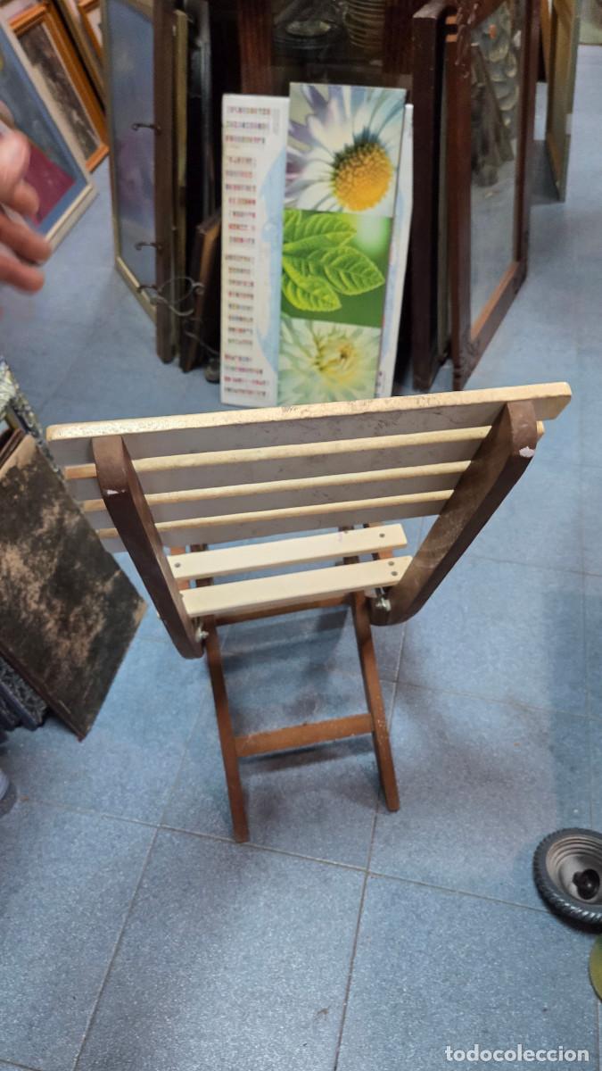 Vintage: silla antigua pegable madera - Foto 6