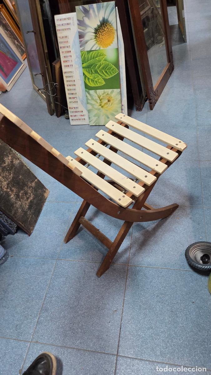 Vintage: silla antigua pegable madera - Foto 7