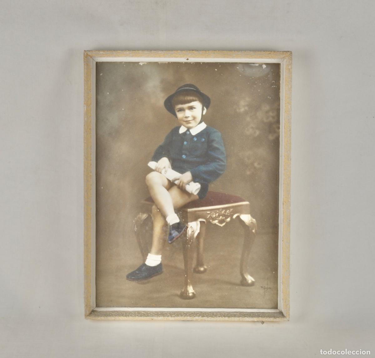 Vintage: Cuadro fotografia ni&ntilde;o