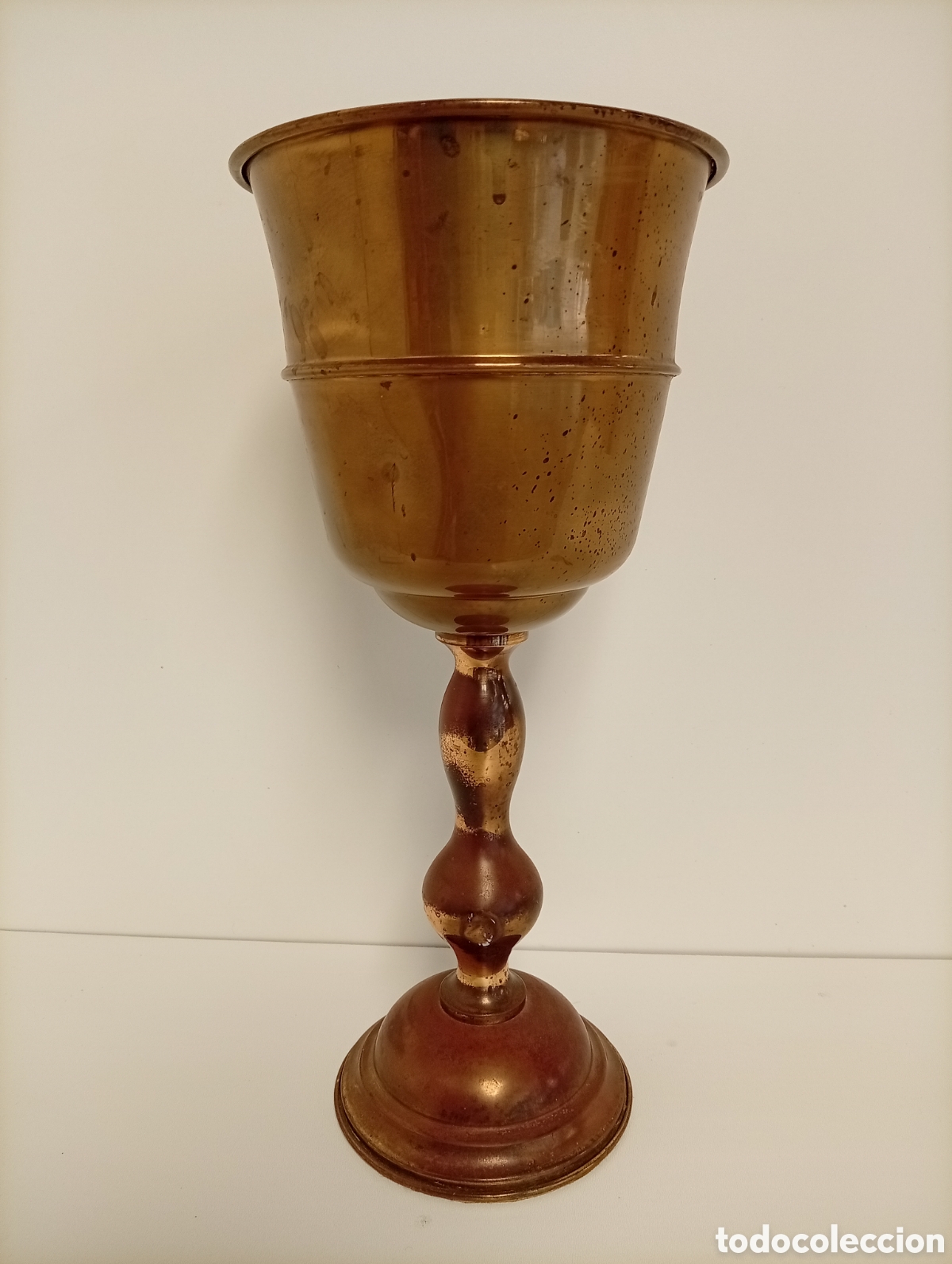 Vintage: CALIZ DECORATIVO VINTAGE EN LATON/BRONCE