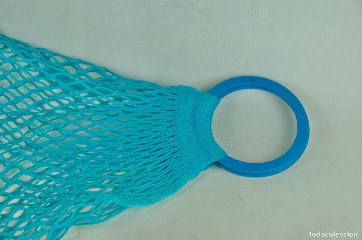 Vintage: Bolsa de la compra en azul a&ntilde;os 70 - Foto 3