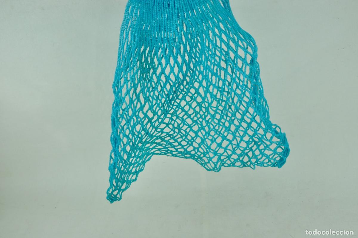 Vintage: Bolsa de la compra en azul a&ntilde;os 70 - Foto 5