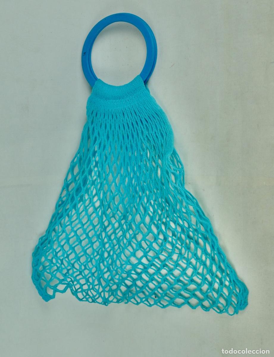Vintage: Bolsa de la compra en azul a&ntilde;os 70