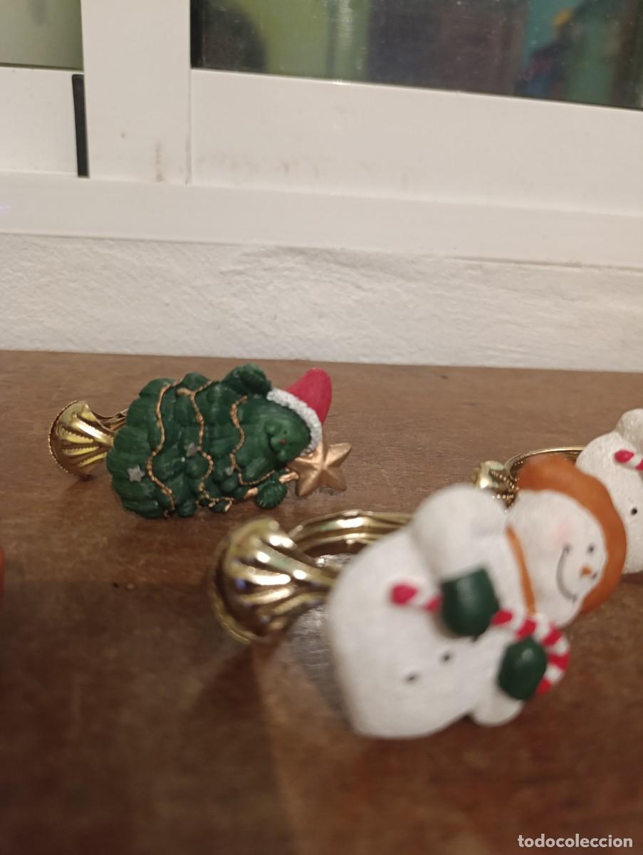 Vintage: Lote de 5 servilleteros navide&ntilde;os - Foto 4