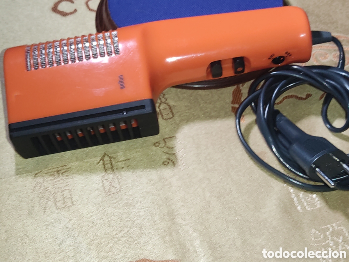 Vintage: Secador Braum color naranja 2 velocidades 125/220.Vintage.*T3*