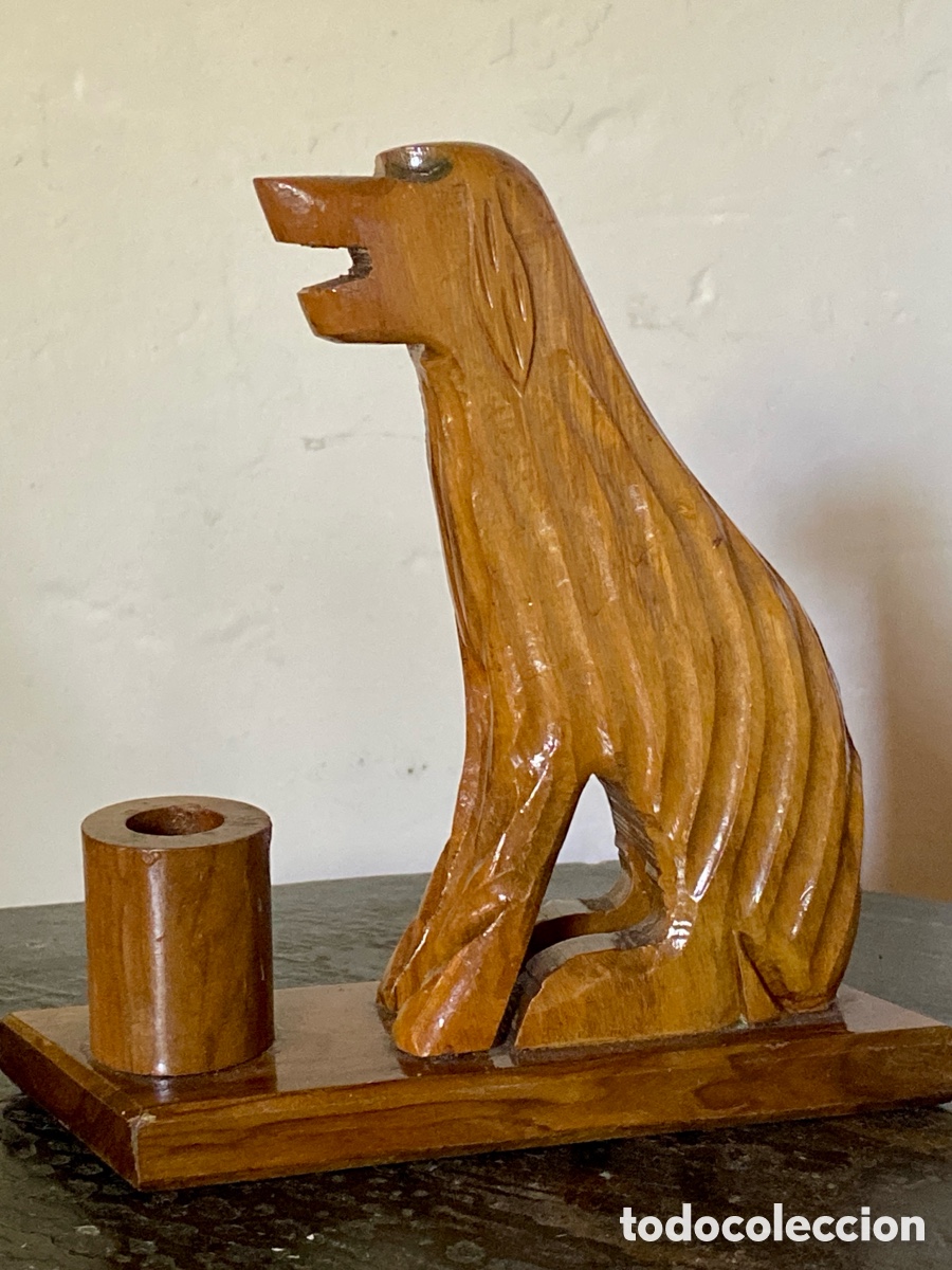 Vintage: Perro vintage de madera