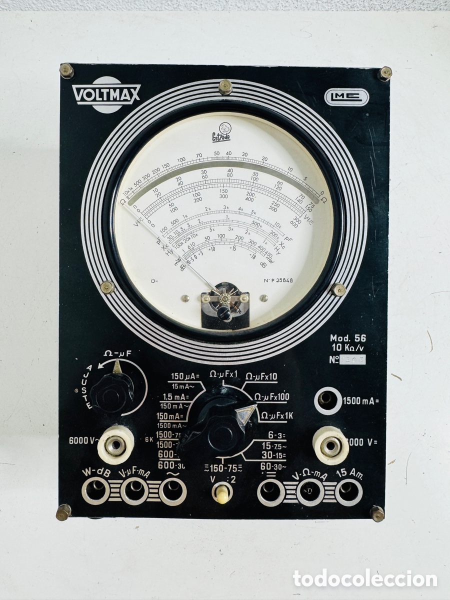 Vintage: LME Barcelona Voltmax, modelo 56 Multimetro Anal&oacute;gico 1950s