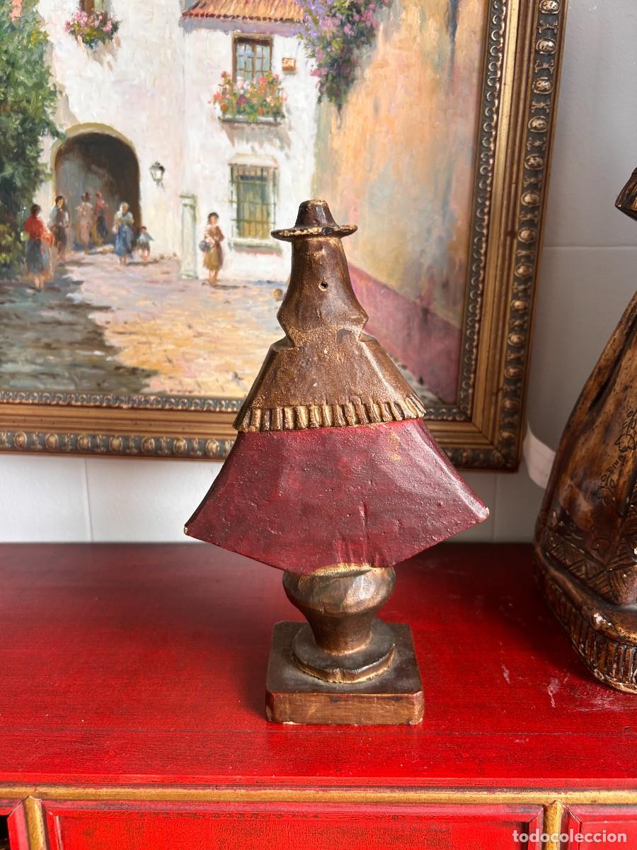 Vintage: Figura de madera Virgen - Foto 6