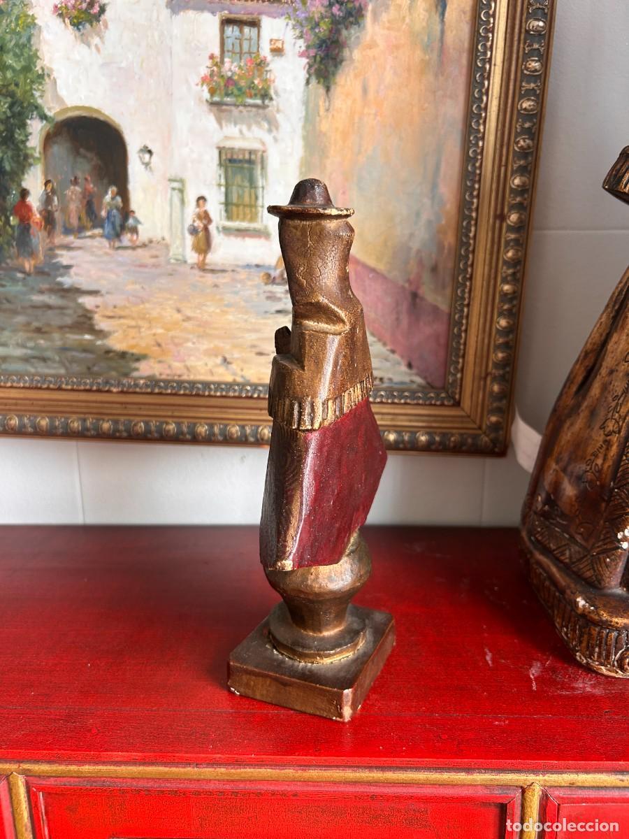Vintage: Figura de madera Virgen - Foto 7