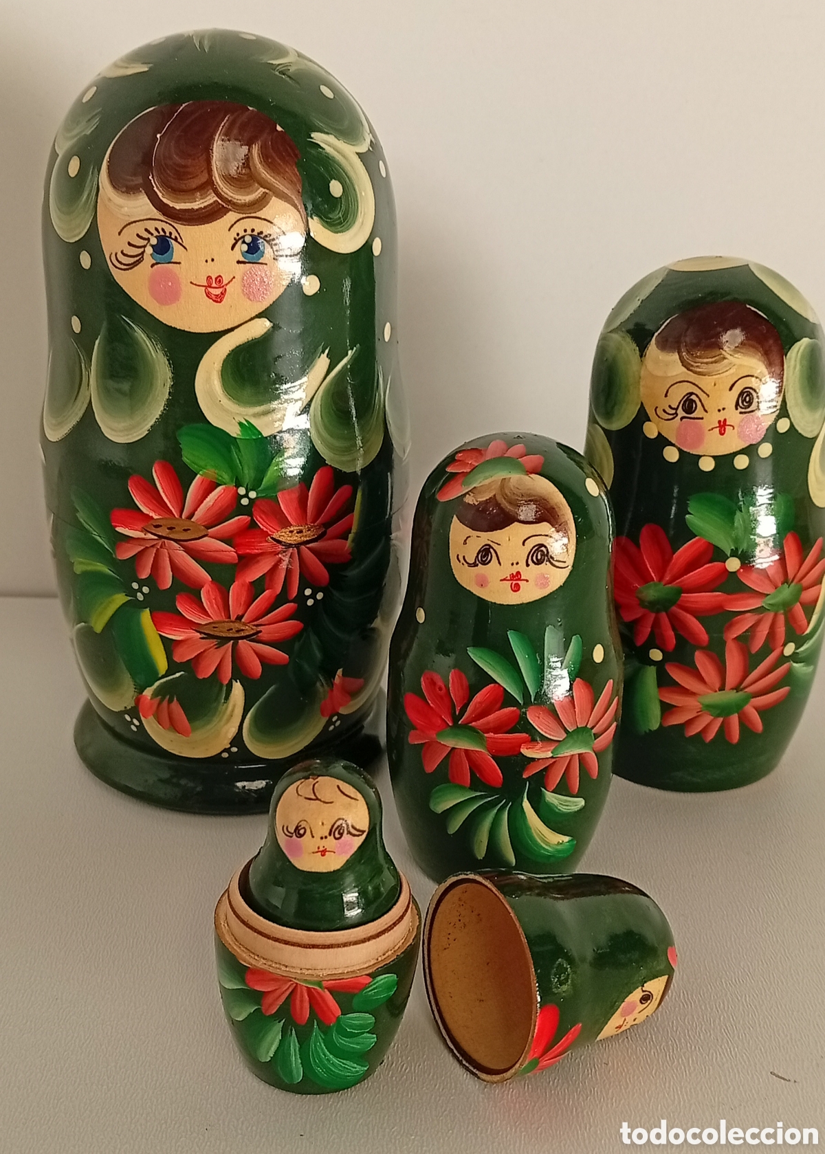 Vintage: .CONJUNTO DE MU&Ntilde;ECAS RUSAS O MATRIOSKA - Foto 3