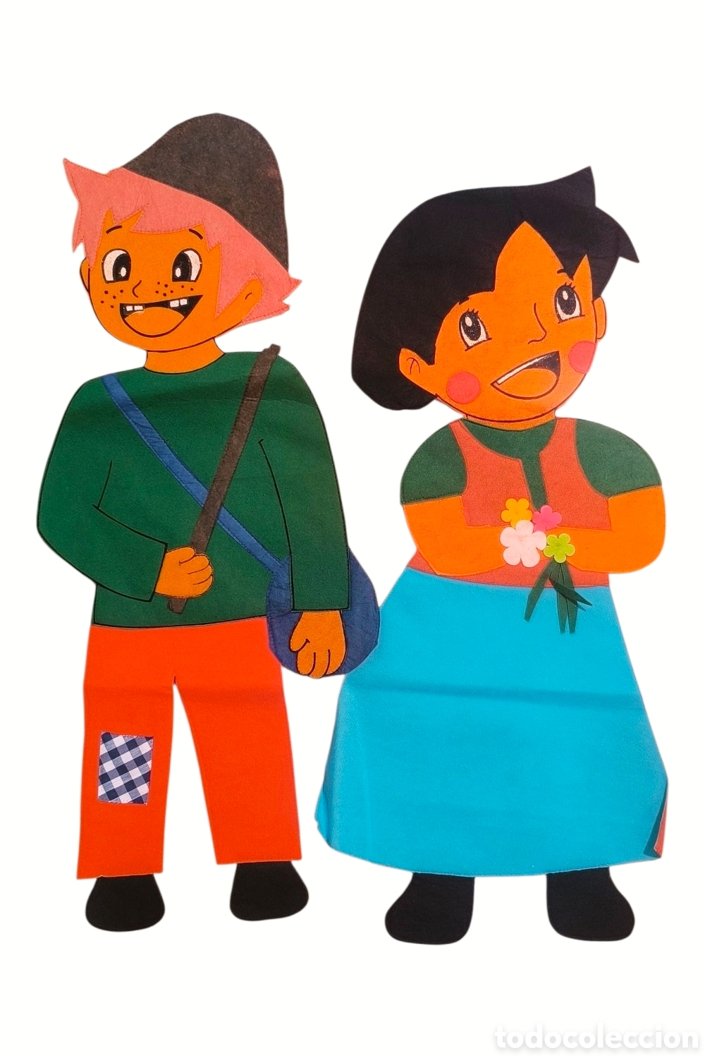 Vintage: Heidi y Pedro de fieltro a&ntilde;os 60