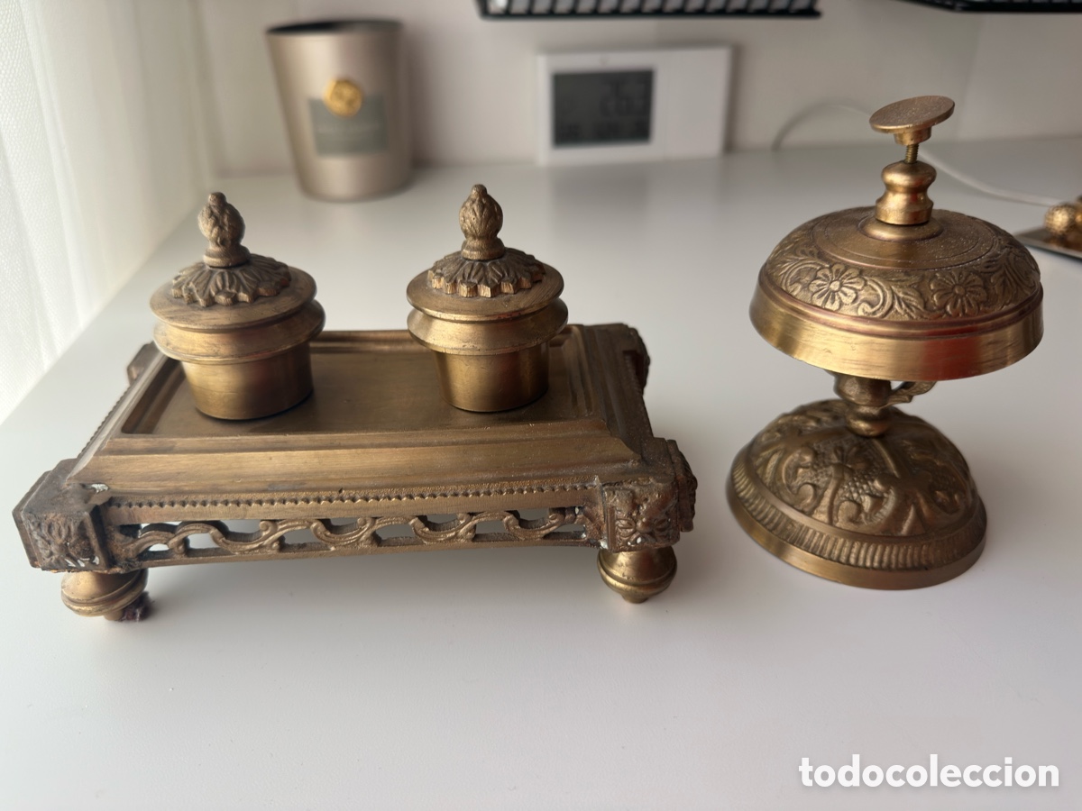 Vintage: Escriban&iacute;a antigua bronce