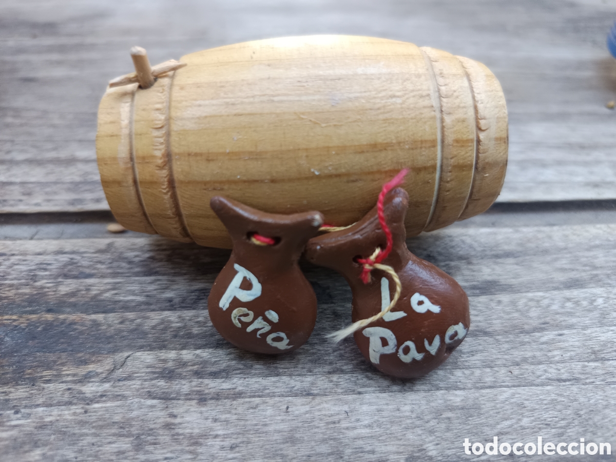Vintage: Barril con casta&ntilde;uelas Pe&ntilde;a la Pava