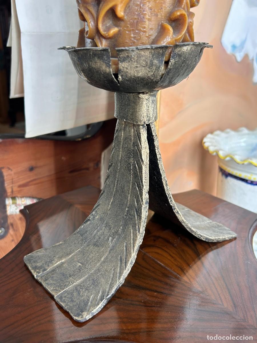 Vintage: Vel&oacute;n con portavelas metal - Foto 6