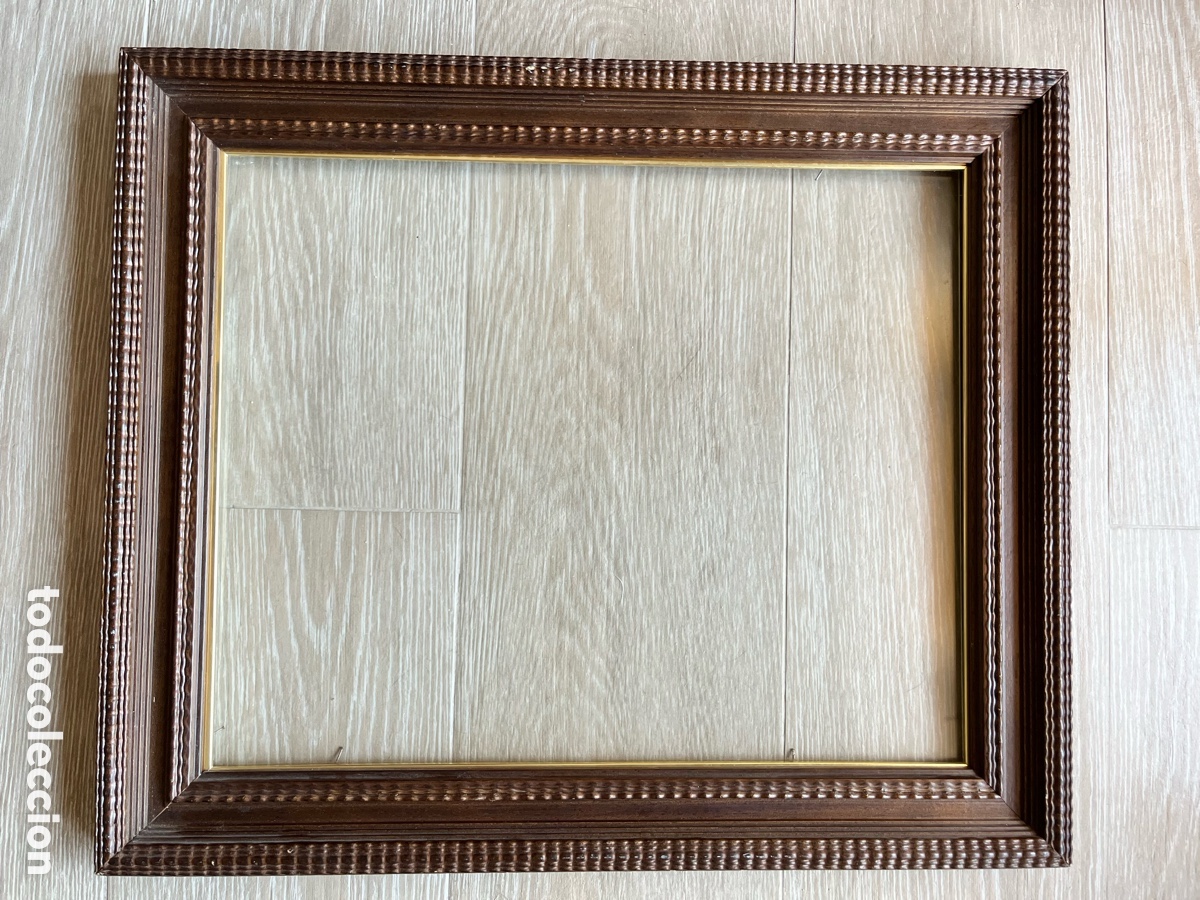 Vintage: Marco de madera de estilo holand&eacute;s con moldura rizada Dutch Ripple siglo XX